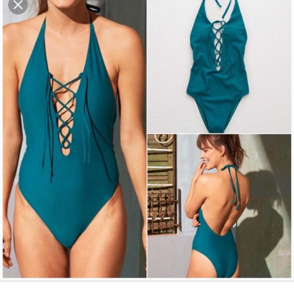 Aerie teal one piece swimsuit
